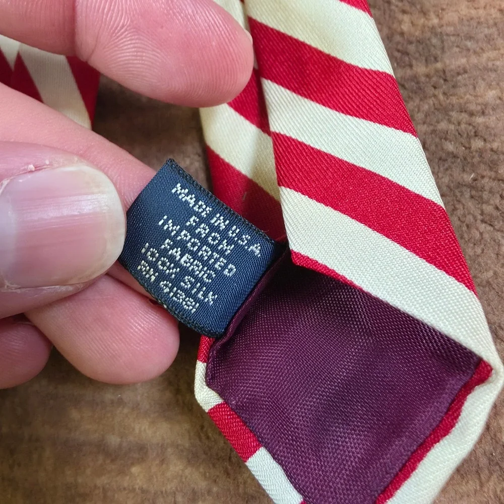 Polo Ralph Lauren Tie Mens One Size Red White Blue Good American Flag Silk